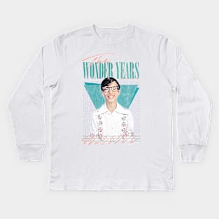 The Wonder Years // Retro Faded-Look Aesthetic Design Kids Long Sleeve T-Shirt